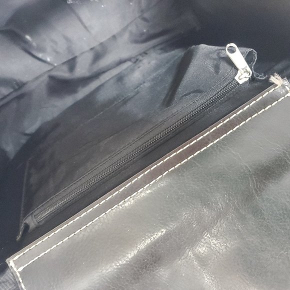 Kate Spade New York Handbag Black leather with red straps with white stitching - Picture 12 of 13